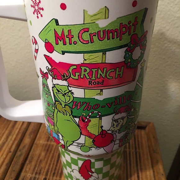 Large Grinch Metal Coffee Tumblr